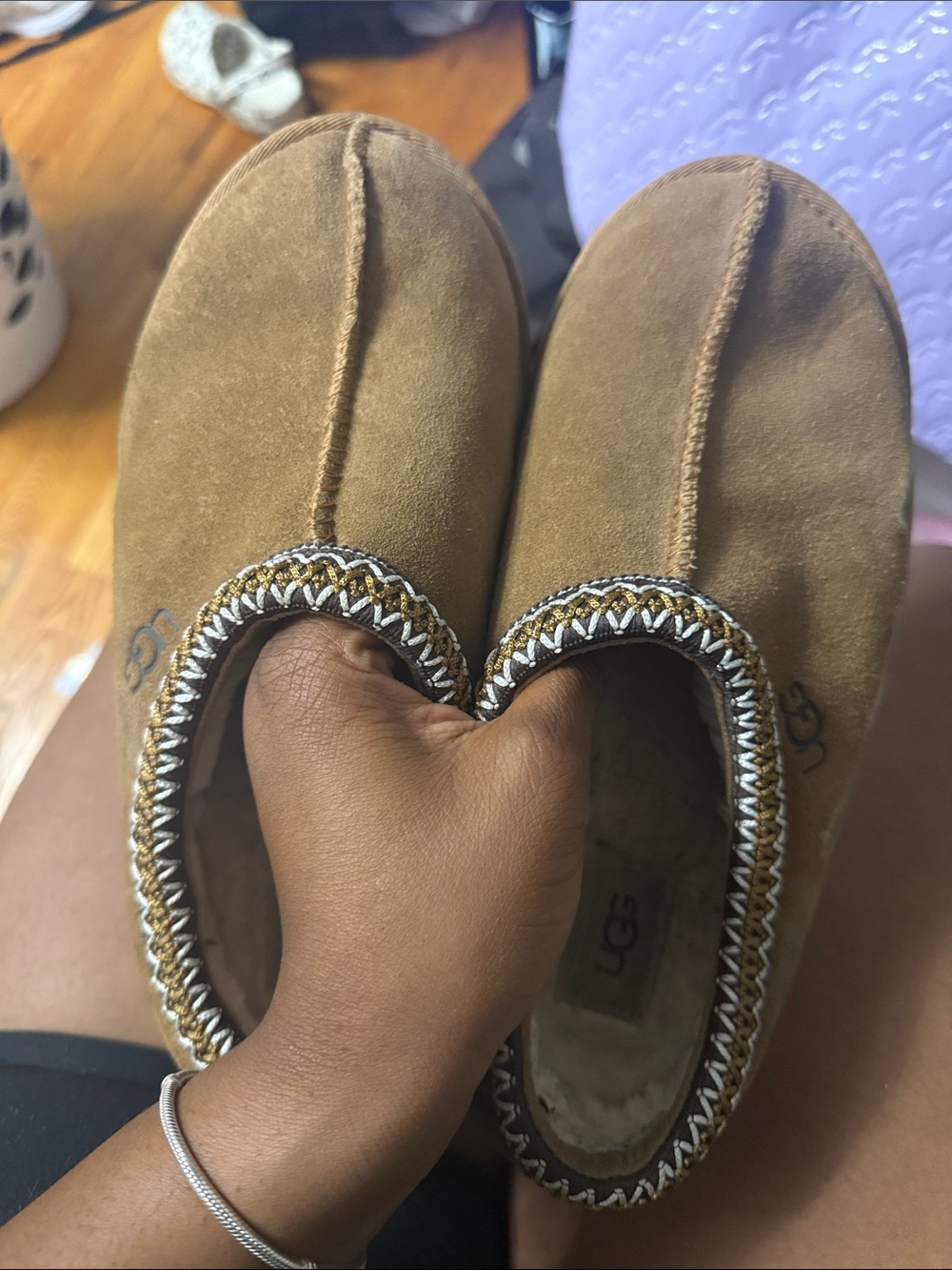 UGG Men's Chestnut Suede Slip-On Moccasin Loafers